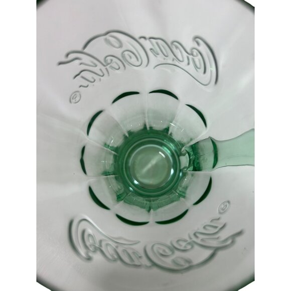 Libbey COKE Float Glass Coca Cola USA 14oz Logo 6.25” Vtg Green Glazed Handled - Picture 13 of 13